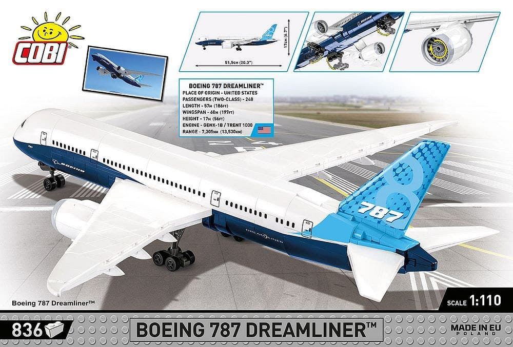 Avión Boeing 787 Dreamliner 1:110 cobi 26603 - Imagen 7