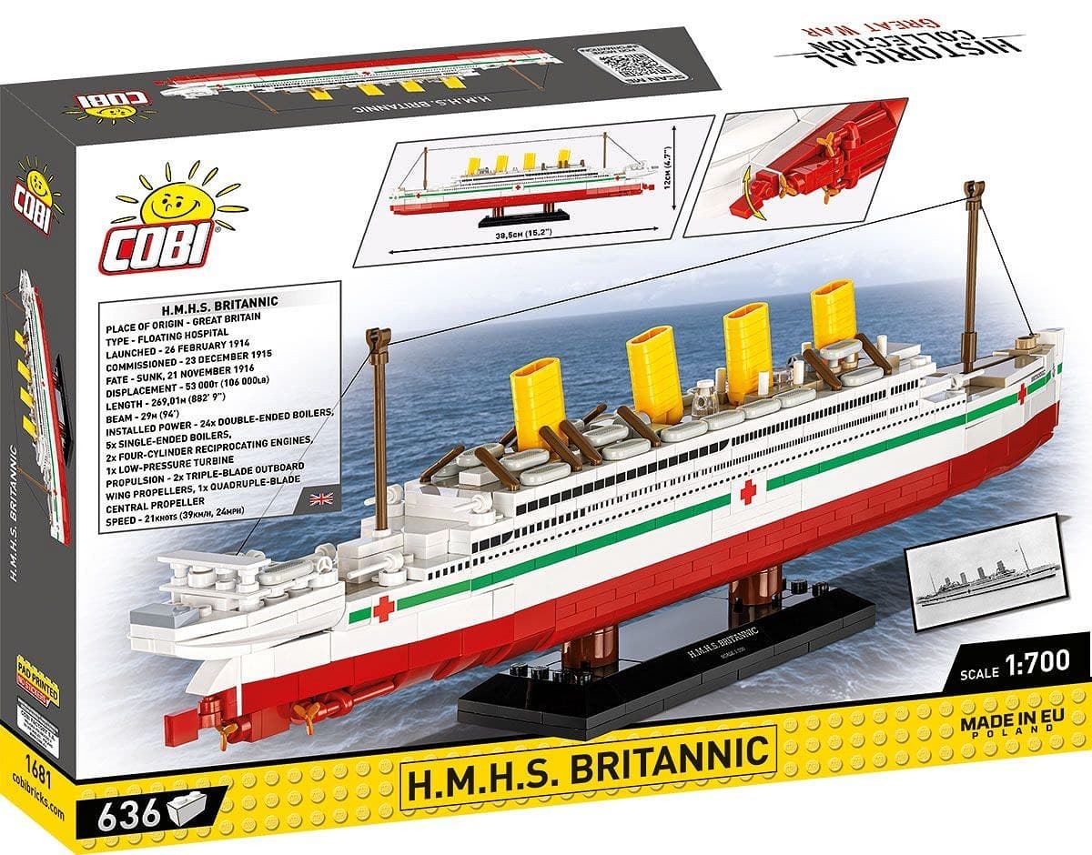 Barco H.M.H.S. Britannic 1:700 cobi 1681 - Imagen 7