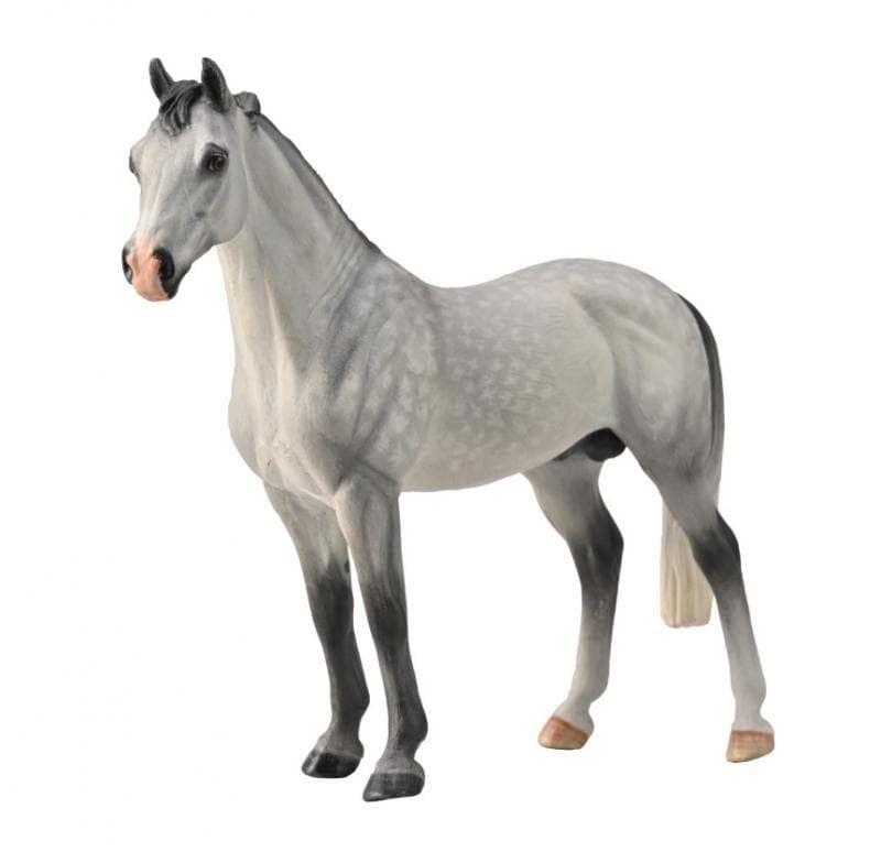 Caballo de juguete semental Hannoveriano gris moteado - Imagen 1