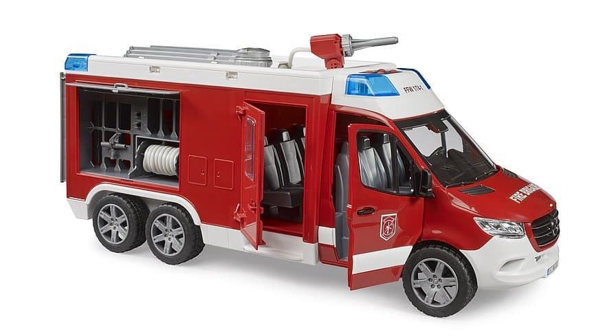 Camión de bomberos Mercedes-Benz Sprinter con módulo de luces y sonido de juguete Bruder 02680 - Imagen 3