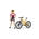 Ciclista Chica con bicicleta Bruder 63111 - Imagen 2