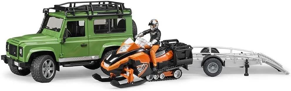 Coche De Juguete Land Rover + Moto De Nieve -Escala 1:16 BRUDER 02594 DESC. - Imagen 1