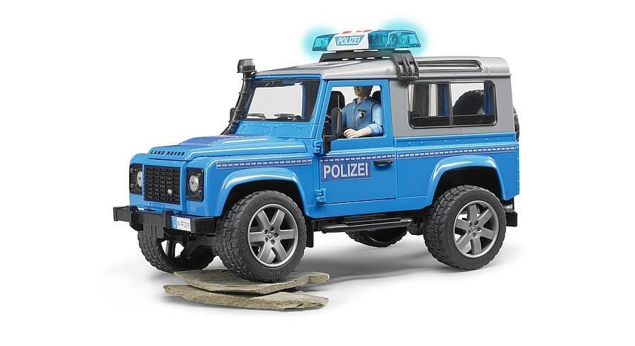 Coche De Policía De Juguete LAND ROVER DEFENDER.- Escala 1:16 BRUDER 02597 DESC. - Imagen 2