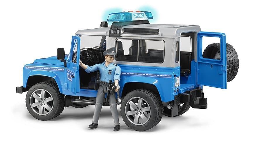 Coche De Policía De Juguete LAND ROVER DEFENDER.- Escala 1:16 BRUDER 02597 DESC. - Imagen 3