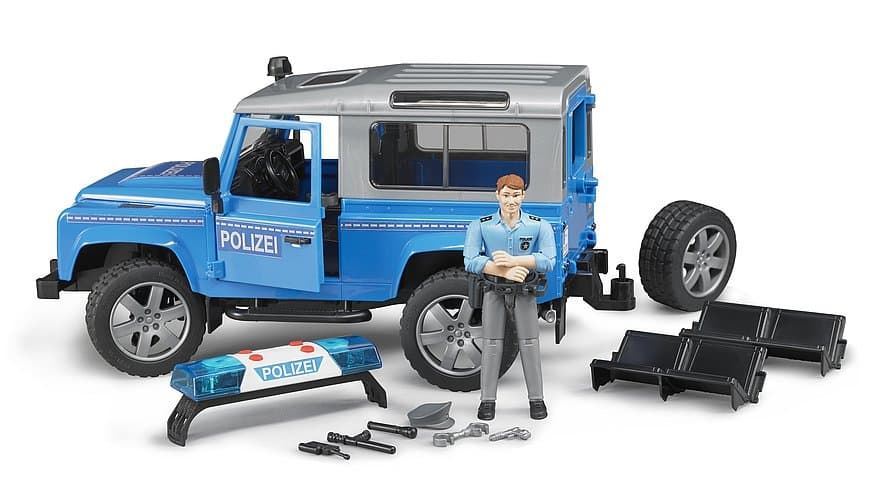 Coche De Policía De Juguete LAND ROVER DEFENDER.- Escala 1:16 BRUDER 02597 DESC. - Imagen 4