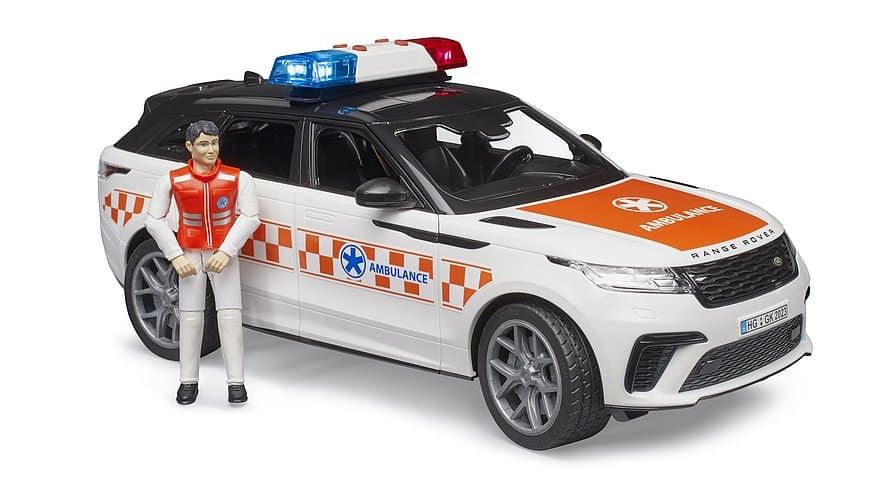 Coche Range Rover Velar Vehículo de emergencias con conductor de juguete Bruder 02885 - Imagen 5