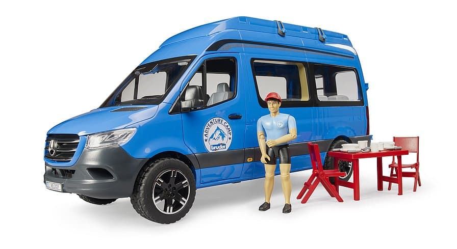 Furgoneta camper MB Sprinter con conductor de juguete BRUDER 02684 - Imagen 1