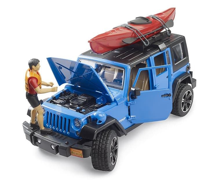 Jeep Wrangler Rubicon con kayak y kayakista de juguete BRUDER 02529 - Imagen 2