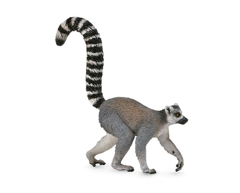 Lemur de juguete con cola de anillos - Imagen 1