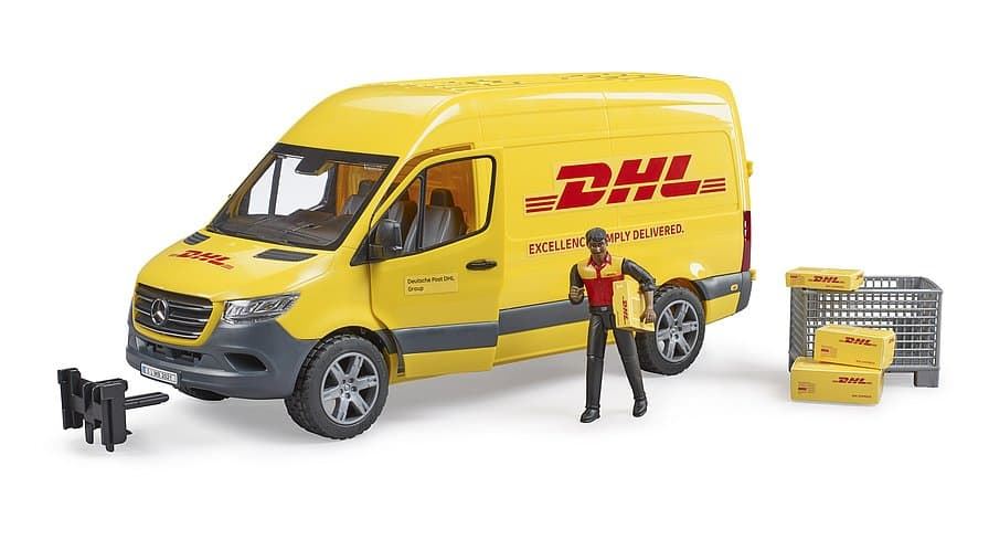 MB Sprinter DHL con conductor de juguete Bruder 02671 - Imagen 1