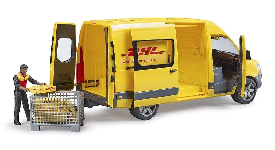 MB Sprinter DHL con conductor de juguete Bruder 02671 - Imagen 3