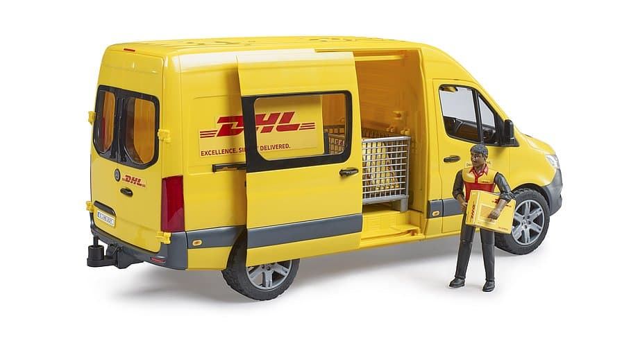 MB Sprinter DHL con conductor de juguete Bruder 02671 - Imagen 4