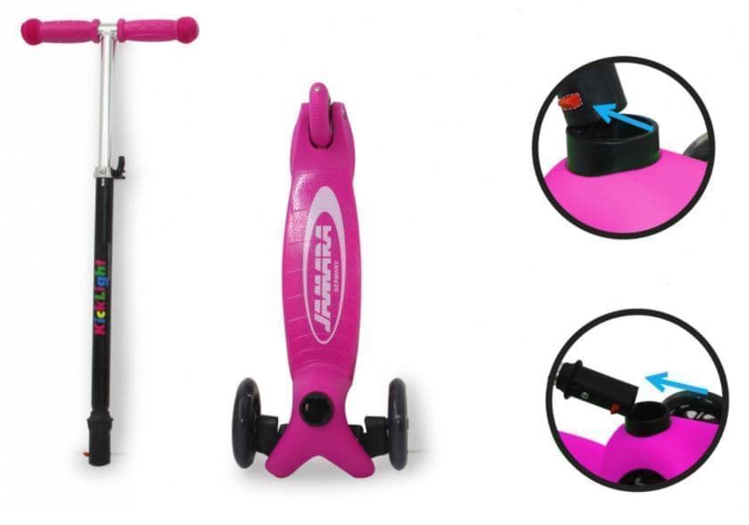 Patinete 3 ruedas fucsia para niños